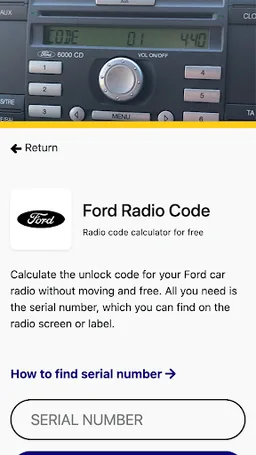 Honda radio code generator screenshot 1
