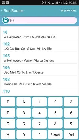 Los Angeles Bus Tracker screenshot 2
