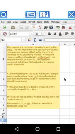 AndroCalc Spreadsheet editor f screenshot 4