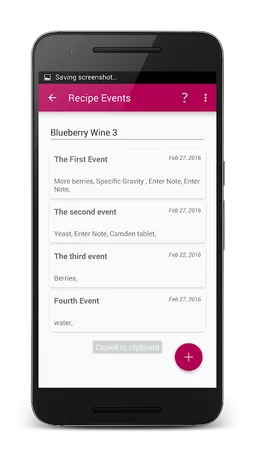 Wine Making Log screenshot 1