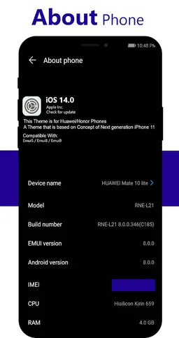 Os14 Dark Theme for Huawei screenshot 6
