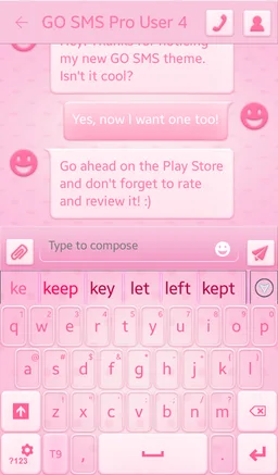 Pink Spots Keyboard screenshot 2
