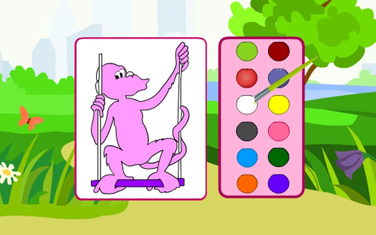 Coloring Playful Monkeys screenshot 4