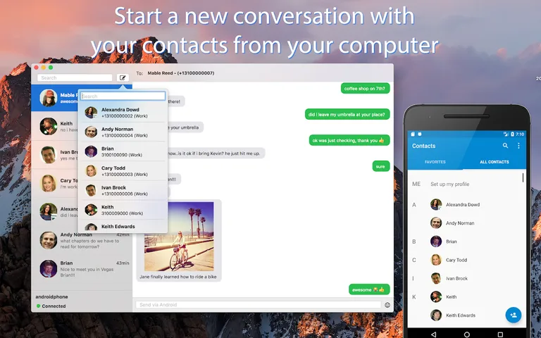 DeskSMS - Desktop Text Messaging Messenger screenshot 4