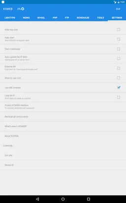 KSWEB: server + PHP + MySQL screenshot 8