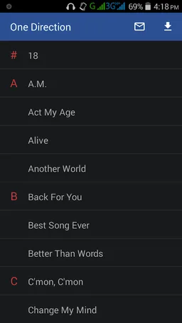 1D Lyrics screenshot 2