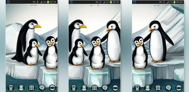 GO Launcher EX Theme penguins cover image