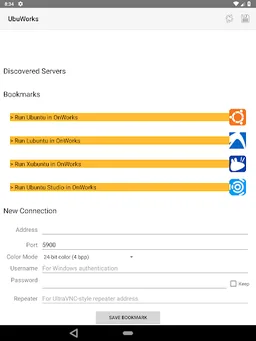UbuWorks Ubuntu from an Androi screenshot 2