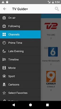 TV listings Denmark Cisana TV+ screenshot 6