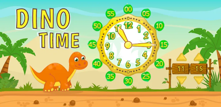 Dino Time: free learning clock and time for kids cover image