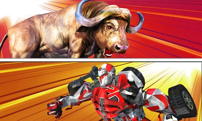 Super X Robot VS Angry Bull Attack Simulator screenshot 2