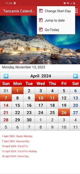 Tanzania Calendar 2024 screenshot 2