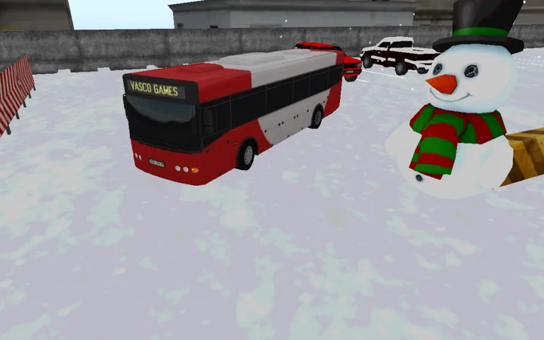 Bus winter parking - 3D game screenshot 9