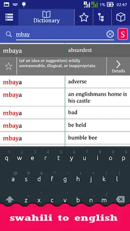English Swahili Dictionary screenshot 5