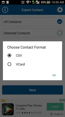 Contact Backup screenshot 2