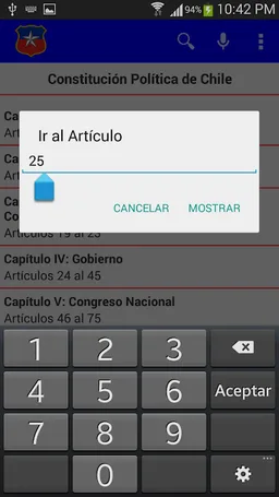 Constitución de Chile screenshot 3