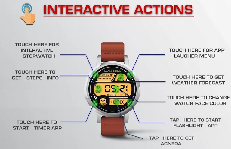 Marine Digital Watch Face screenshot 17