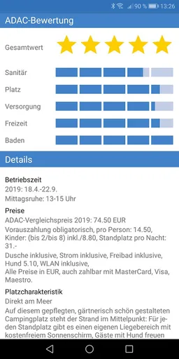 ADAC Camping / Stellplatz 2019 screenshot 13