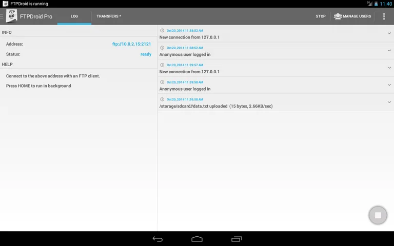 FTPDroid screenshot 10