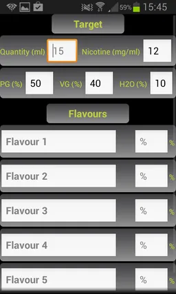 E-Liquid Calculator screenshot 3