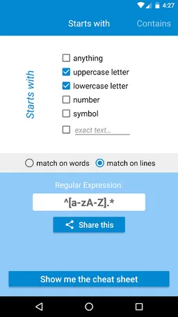 RegEx Generator screenshot 1