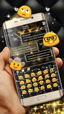 Luxurious Black Keyboard Theme screenshot 4