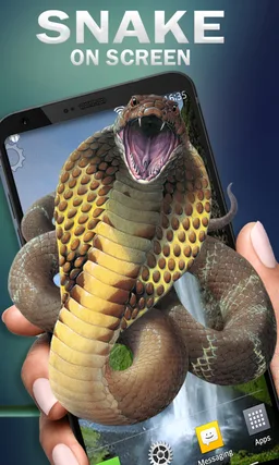 Snake on Screen Joke Scary Crawling screenshot 6