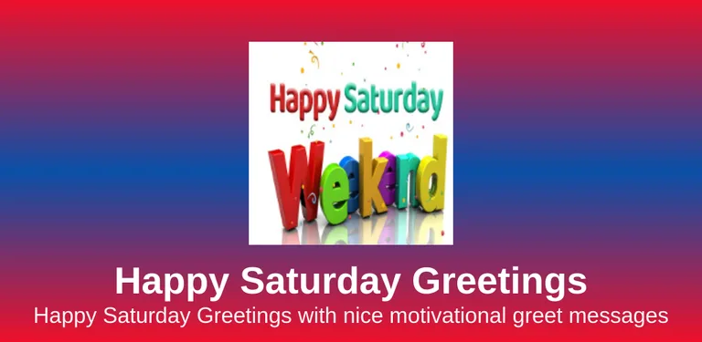 Happy Saturday Greeting cover image