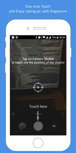 Fingerprint Camera shutter screenshot 1