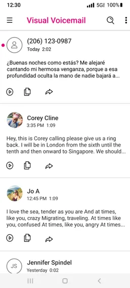 Visual Voicemail screenshot 5