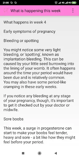 Pregnancy weekly info app screenshot 4