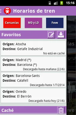 Horarios de tren screenshot 5
