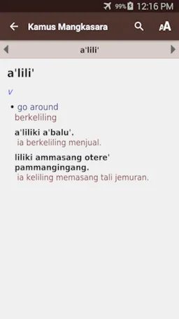 Kamus Mangkasara screenshot 2