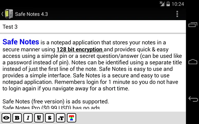 Safe Notes is a secure notepad screenshot 24