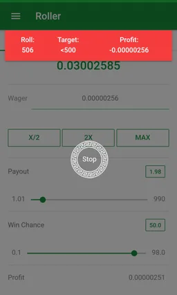 Roller Bitcoin Gambling screenshot 5