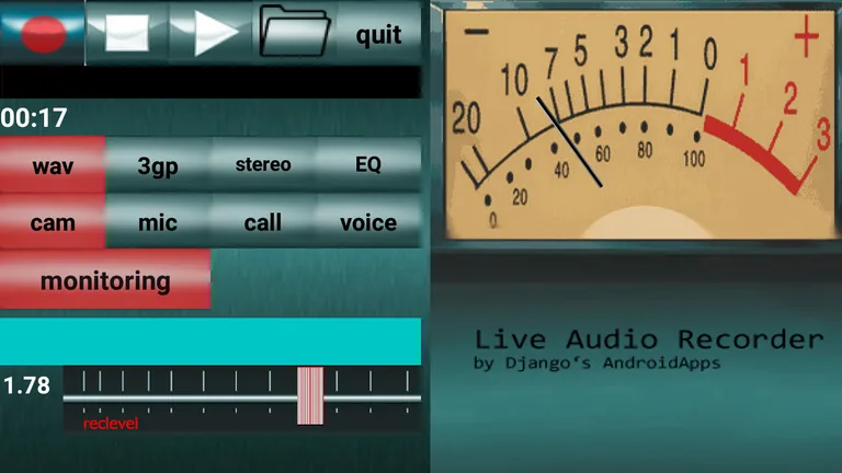 Live Audio Recorder * records live sessions 16Bit screenshot 3