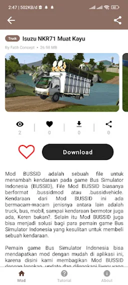 Mod Bussid Truck Offroad screenshot 4