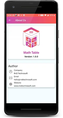 Math Table screenshot 2