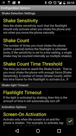 Shake Flashlight LE screenshot 4