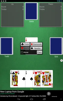Euchre screenshot 2