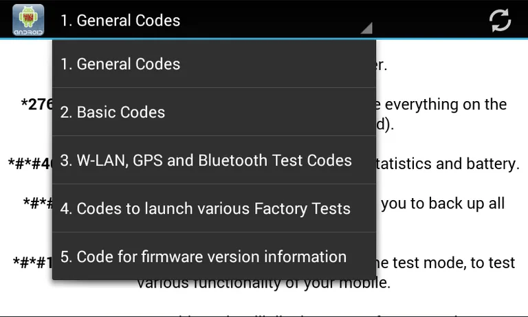 Android Secret Codes screenshot 3