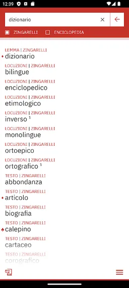 Dizionari ZANICHELLI screenshot 7