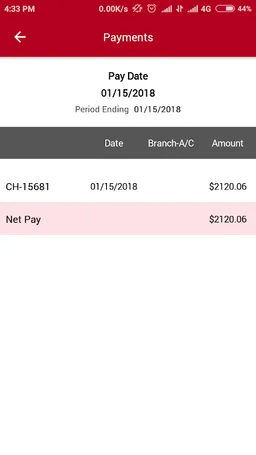 CMiC Pay Stub screenshot 2