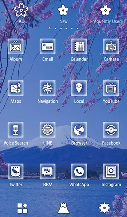 View Wallpaper Chery Blossoms & Mt. Fuji Theme screenshot 1