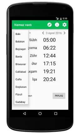 Namaz vaxtı screenshot 2