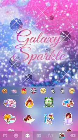 Galaxy Sparkle Kika Keyboard screenshot 7