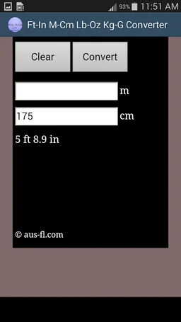 Foot Inch Meter Centimeter screenshot 1