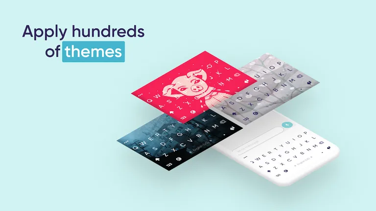 Fleksy Ergonomic Keyboard 2020 -Emoji Keyboard GIF screenshot 3