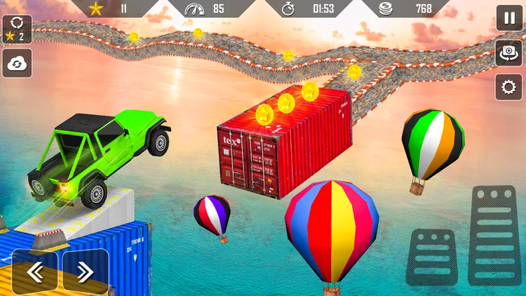 Offroad Jeep Driving Tricky Stunt Master screenshot 3