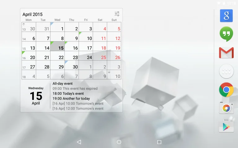 Calendar Widget (key) screenshot 2